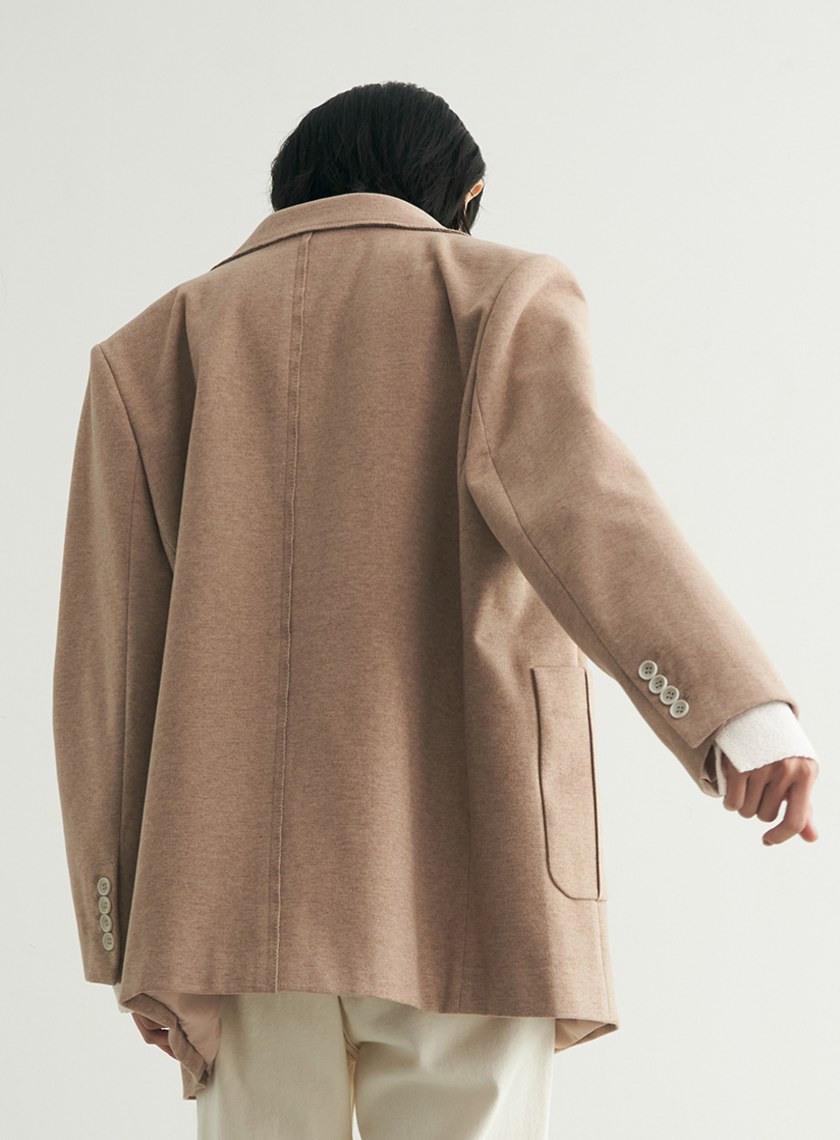 俐落單釦休閒西裝外套